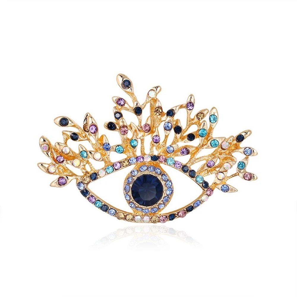 BLUE MULTI EVIL EYE CHARM BROOCH / PENDANTS NEW! - Picture 3 of 11